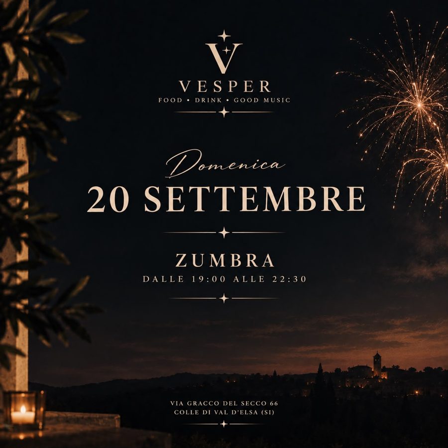 Vesper Cocktail Bar · Zumbra, domenica 20 settembre